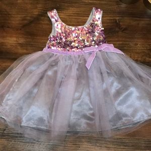 Purple Sequin Party Dress